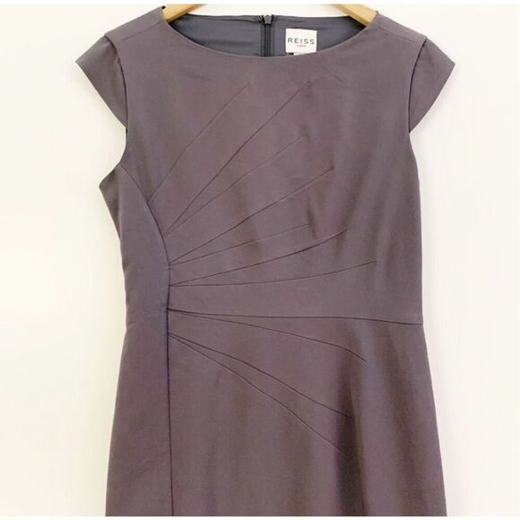 Reiss Fede Tailored Cap Sleeve Dress Lavender size 8 - Picture 4 of 8